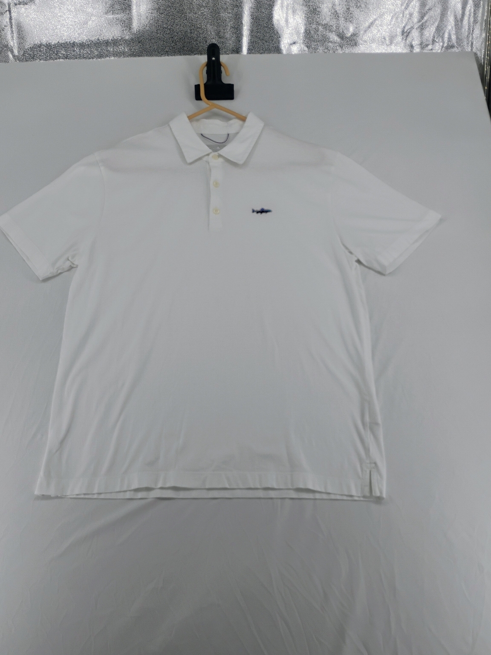 Patagonia White Polo with Blue Shark Patch - Men - Picture 2 of 5